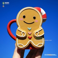 Ins Starbucks Cup Starbucks 2020 Christmas Limited Special Edition Gingerbread Man Candy Cane Tea Drain Mug Coffee Cup 320ml