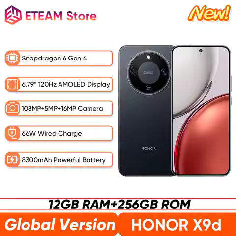2025 New HONOR X9d Global Version 5G Smartphone 6.79" 120Hz AMOLED Display 8300mAh Batteey Anti drop