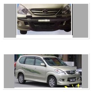 Clearance stock Avanza 1.5P yr08-15 front,side & rear skirt-new set blk scratches PU rubber, front b