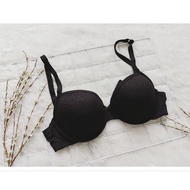 Midnite Black Cotton Padded Bra 34b 38b