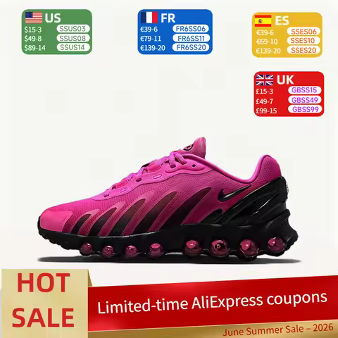 Nike Air Max Dn8 Women's Low-Top Running Shoes - Comfortable, Durable, Breathable Support - Red/Blac