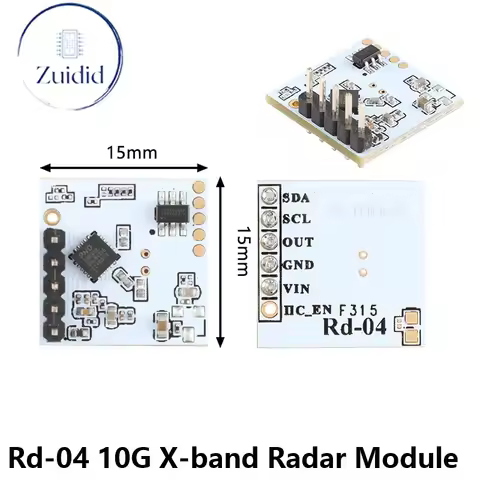 5/1pcs Rd-04 10G X-band Radar Module 10.525GHz Human Body Micro Motion Sensing Low-power Sensor Rd04