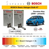 PERODUA ALZA Bulb BOSCH Basic H7 12V 55W H7 Halogen Headlight Bulb - 1 set (2PCS)