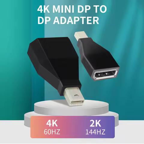 Mini DisplayPort to DisplayPort Cable Adapter 4K 60Hz BI-Direction Thunderbolt Mini DP to DisplayPor