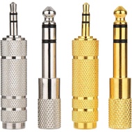 4 pcs Headphone Adapter, Jack Adapter, Jack Converter 6.35 mm (1/4 Inch) Male to 3.5 mm (1/8 Inch) F