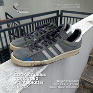 COOK X Adidas Campus 80s Suede Black Grey White Sneakers Original