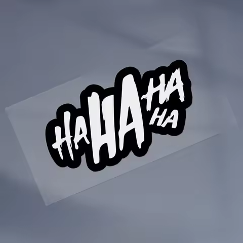 1PC HAHAHAHA Letters Motorcycle Stickers Waterproof for Motorbike Fuel Tank Racing Helmet Electric S