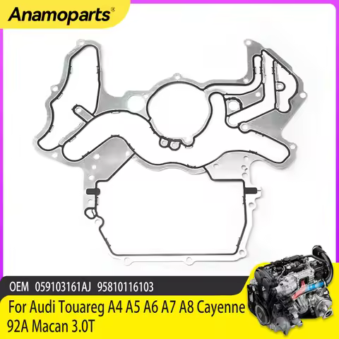 Engine Front Timing Cover Gasket Fit 3.0 L Diesel For Audi A4 A5 A6 A7 A8 VW Touareg Porsche Cayenne