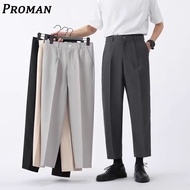 【READY STOCK】ProMan seluar slack lelaki men straight cut formal long pants Skinny Slimmer Look Trous