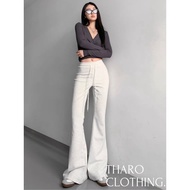 Women's Flared, Low-Rise Sports Pants Flared Pants - Tharo Clothing [QUAN0038]