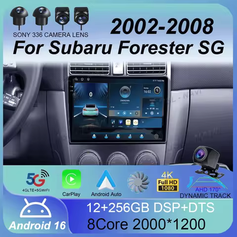 Android 16 Car Radio For Subaru Forester SG 2002-2008 Autoradio Multimedia Video Player Navigatie Ca