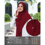 3-IN-1 Instant Hijab AL - 03 Maroon/ Casual Muslim Fashion Hijab
