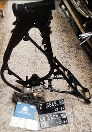 Rangka Frame Dokumen Set RX King Plat BE 2004 Original Copotan Baik