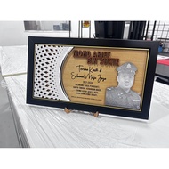 Cenderahati frame ukiran kayu 14 x 27cm