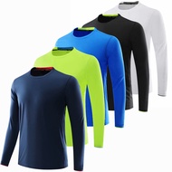 AA33-Long Sleeve Sport Shirt Men Fitness T shirt Gym Tshirt Sportswear Dry Fit  Running Quick dry Compression Shirt Workout Sport Top