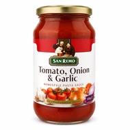 San Remo Tomato Onion & Garlic Pasta Sauce 500g Sos Pasta Italian Pasta Sauce Spaghetti Pizza Lasagn
