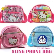17.5*5.2*14cm Doraemon Phone Bag Waterproof Hello Kitty Bag Kid Bag Sling Bag Small Shoulder Bag Fashion Bags Handbag Sling Bag Oxford Handbag Bag For Girl Wallet Messenger Bag
