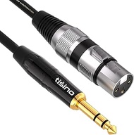 TISINO XLR Female to 1/4 Inch (6.35mm) TRS Jack Lead Balanced Signal Interconnect Cable XLR to Quart