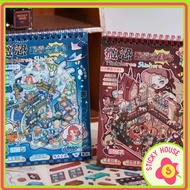 (Free Tweezers) Sticker book size 23x18 (8 models) 3D Sticker ver 6 in 1 3D Sticker Book