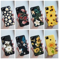 Casing Realme C11 C12 C15 C17 7i RMX2103 Fashion Flower Daisy Pattern Candy Color Soft Silicone Phon