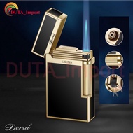 Derui Single Jet Flame Lighter/Lighting Lighter 1 Gas Refill Portable Luxury Elegant