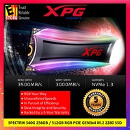 ADATA SSD XPG SPECTRIX S40G 256GB / 512GB / 1TB RGB PCIE GEN3x4 M.2 2280 SOLID STATE DRIVE
