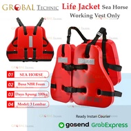 Life Jacket Working Vest Sea Horse Reflective Hight Buoyancy/Marine Rescue Buoy