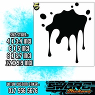 STIKER SPLASH 6 / STIKER TOMPOK AIR / STIKER PERCIK / STIKER TUTUP CALAR / STIKER KERETA / STIKER MO