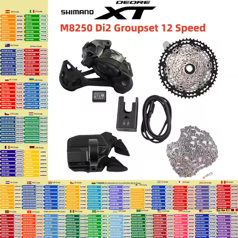 Shimano Deore XT Series Di2 M8250 Groupset SW-M8250-R RD-M8250 SGS/GS DN100 CS-M8200 10-51T/9-45T CN