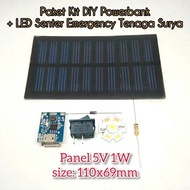 Promo Paket 5 in 1 Modul Kit Powerbank Panel Surya Solar Cell DIY