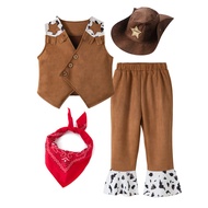 Western Cowboy Suit Children's Day Clothes Boys Role-Playing Clothes Vest Suit Performance Clothes 4
