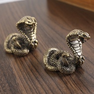 Bronze Carving Snake Ornaments Brass Zodiac Snake Home Living Room Decoration Copperware Crafts Pyth