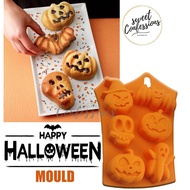 Halloween mould pumpkin ghost witch skeleton bat silicone jelly mould cake baking tray silicon mold