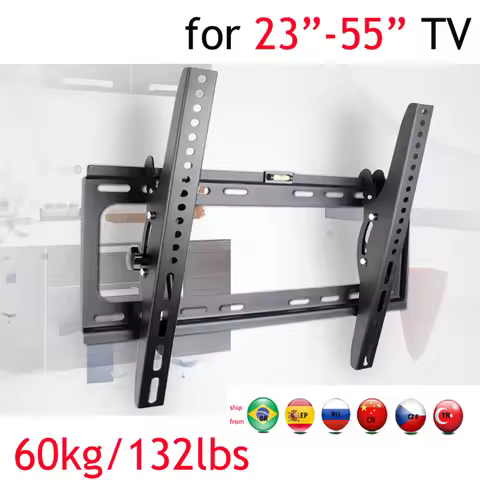 PTB-6044T 23"30"40"55" wall mount tv bracket 50" metal 60kg vesa 400x400 Panel LCD TV Wall Mount til