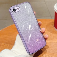 Casing iPhone 7 8 7plus 8plus 6 6s 6plus XR X XS MAX electroplated phone case with fashionable glitter