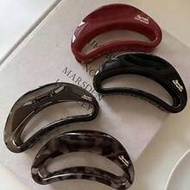 4pcs/1pc Women's 12.2cm/4.80in Large Capacity Red, Black, Tea, Tortoiseshell Plastic Hair Clips, Fas