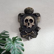 Cross-Border New Style Wall Decorations Halloween Ornaments Skull Sculpture Pendant Resin Gift Decor