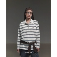 ECINOS - Ivy Striped Cotton Rugby Shirt Polo Shirt Women | Women's Tops | Women's clothes | Latest w