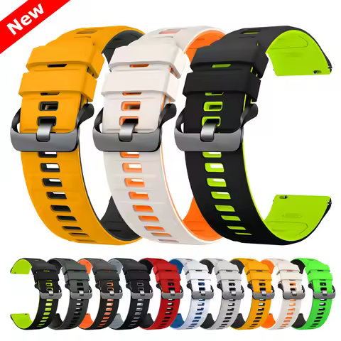 22mm Silicone Band for Garmin Forerunner 265 255 570 47mm Watch Strap for Garmin Venu 4 3 2/Vivoacti