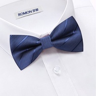 [Good Quality] Romon Groomsmen Bow Tie Male High-End Wedding Wedding bowtie Banquet Ceremony Bow Bla