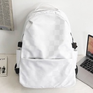 Korea Checker Fashion Waterproof Quality Men Backpack Women Bagpack Beg Galas Perempuan Beg Belakang