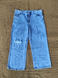 Jumbo Highwaist Kulot Ripped Jeans Big Size 27-42 / Kulot Sobek Lapis Jeans Jumbo / Kulot Sobek Lutu