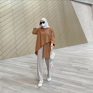 MJ Kaos Basic Silvana Oversize XXL Katun Combed Atasan Crop Wanita Murah Tunik Terbaru Top Trendy Gr