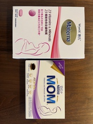 雀巢 MOM 孕婦維他命 + Wyeth Materna