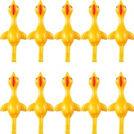 Sumind 10 Pack Easter Day Ornament Slingshot Chicken Flick Chicken Flying Chicken Flingers Stretchy 