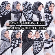 3pcs RM30⚘ Tudung Hijab Bawal Square Turki Cotton Cornskin Bidang 45 Tudung Borong Corak Viral Terkini Murah