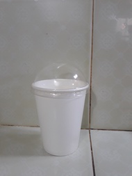 Combo bán Cafe cơ bản 2 Set 100 cái (Ly giấy 360ml + nắp cầu + Bịch chữ T + Ống hút nhựa đen)