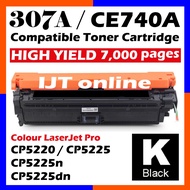 Compatible to HP-307A HP307A CE740A CE741A CE742A CE743A CP5225 CP5225dn CP5220 CP5225n Black Color 