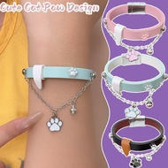 [3-5 Days Arrive]2Pcs Y2K Sweet Cool Style Cat  Bracelet, Leather Alloy Unisex Adjustable for Couple
