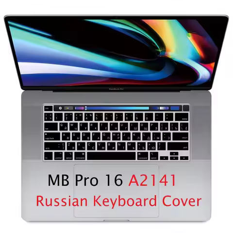 Soft for Macbook Pro 16 2019 A2141 Russian EU US Keyboard Cover Silicon For Macbook Pro 16 A2141 Rus